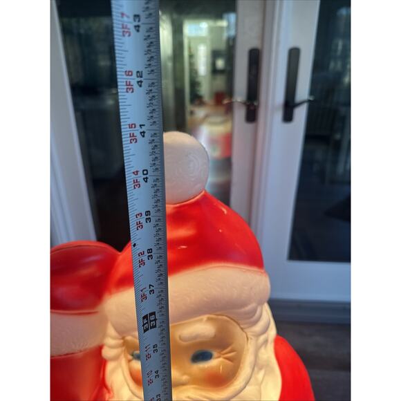 Blow Mold General Foam 41” Waving Santa w/ Red Gloves Christmas Made in USA - Picture 10 of 13